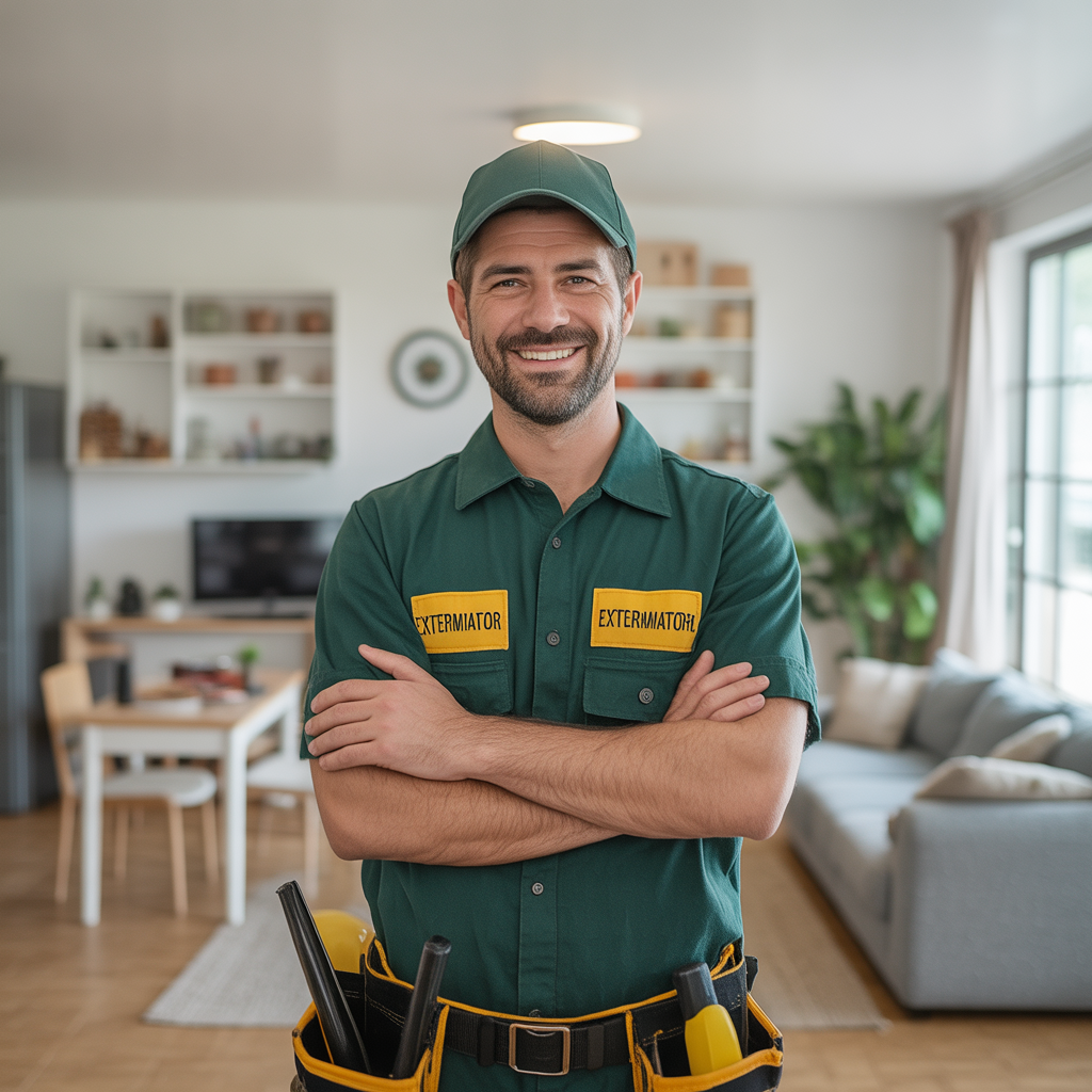 Licensed GMP Exterminating pest control technician providing professional extermination services in Ozone Park Queens NY